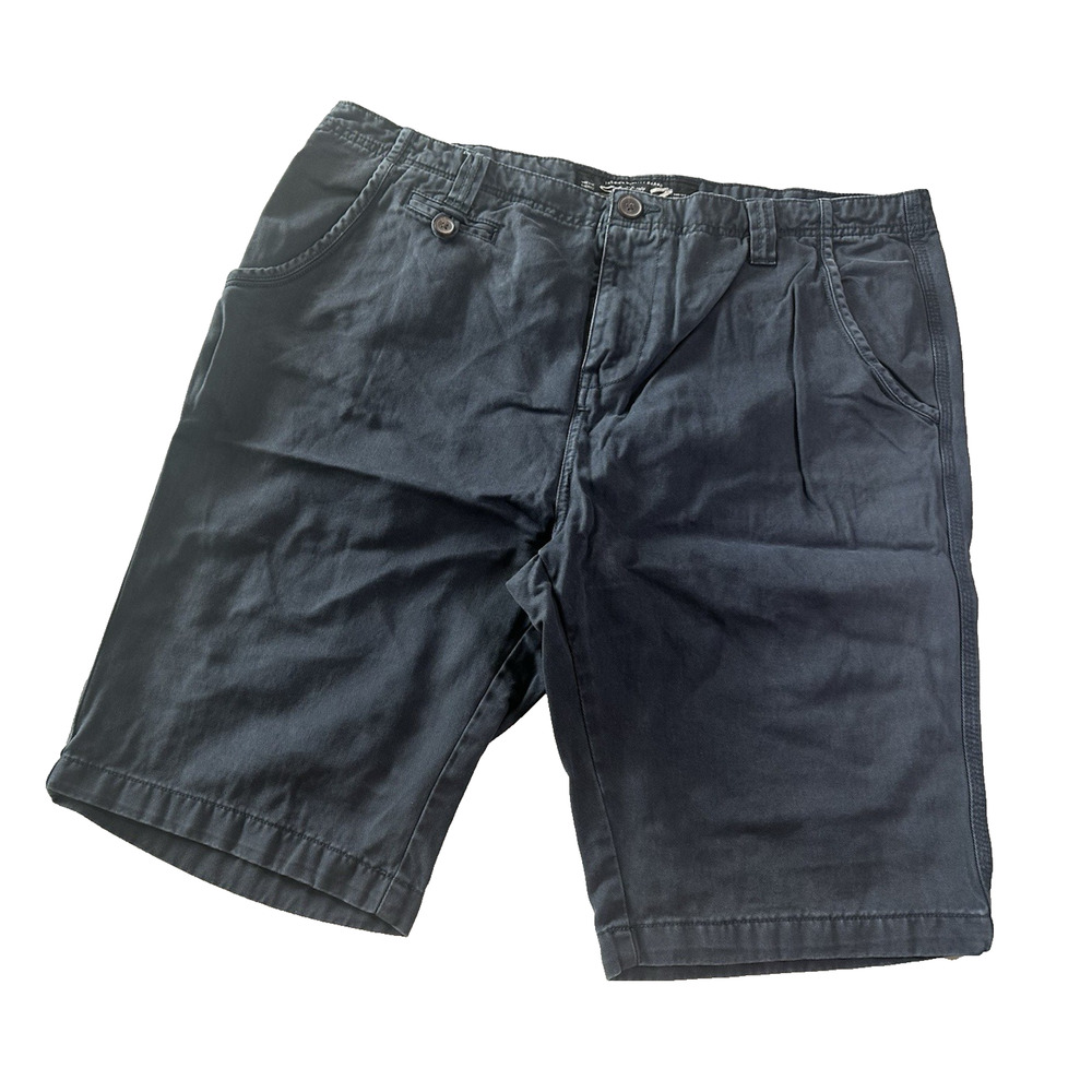 Seven 7 Bermuda Chino Shorts Navy Blue Men's Size 38 Casual Summer